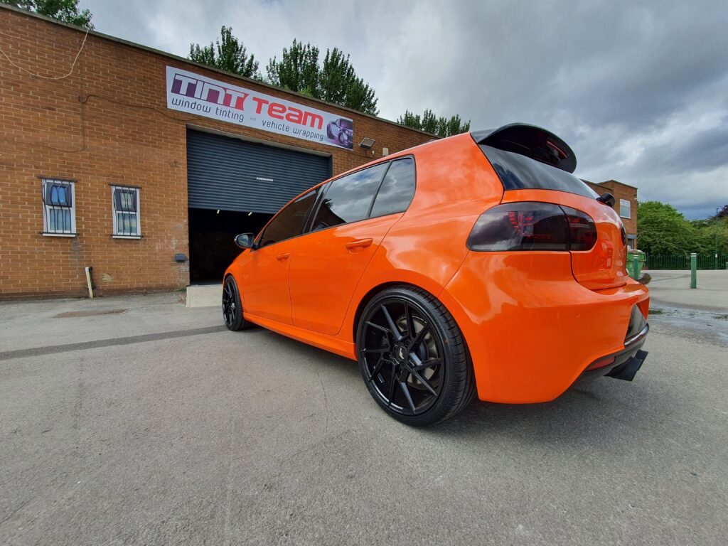 orange car taillight tint Middlesbrough custom lights tint Teesside
