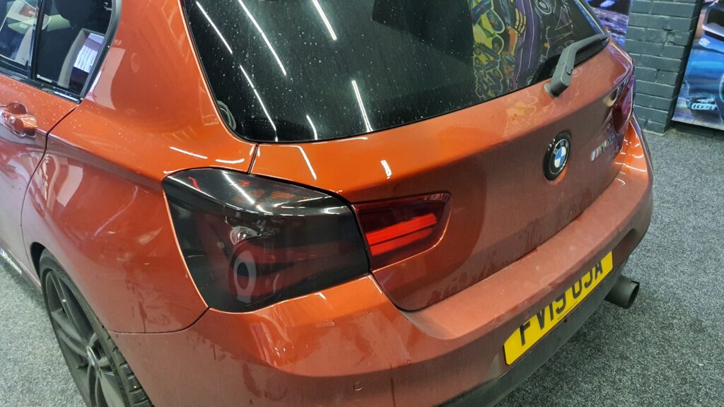 BMW rear lights tint Middlesbrough smoked lights Tint Team Teesside