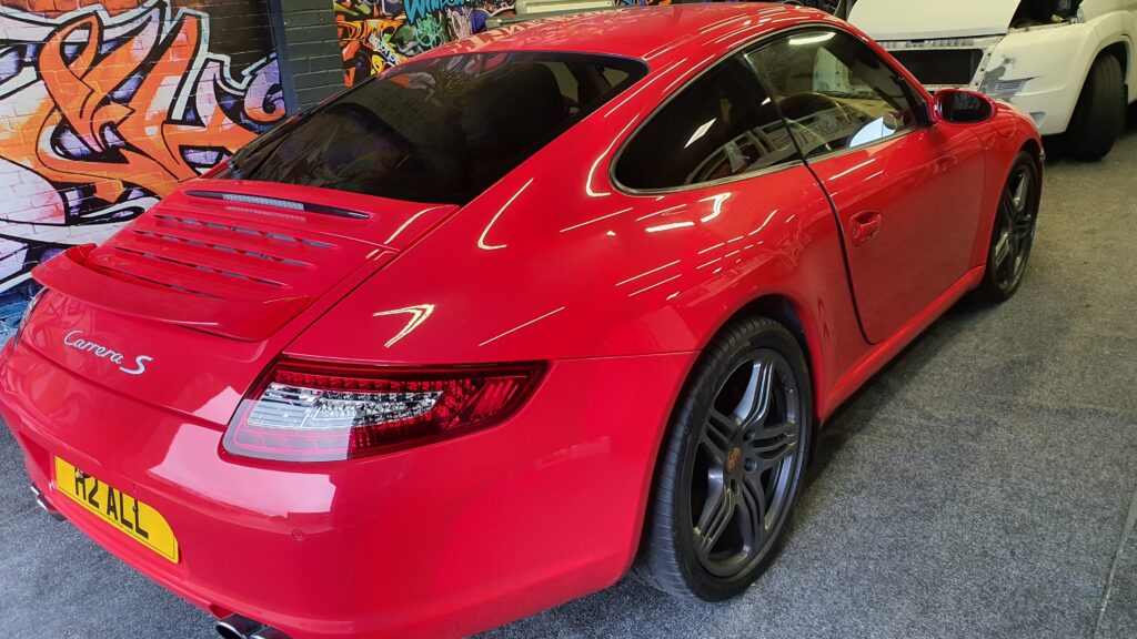 Porsche Carrera S rear car windows tinted