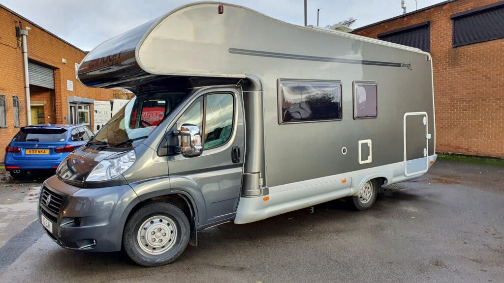 motorhome wrapped in gloss grey in Oracle wrap vehicle wrapping Middlesbrough