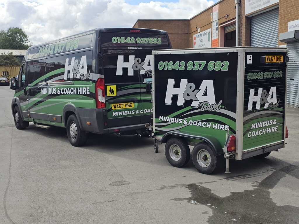 Commercial van graphics Middlesbrough H&A branding wrap Tint Team Title:
