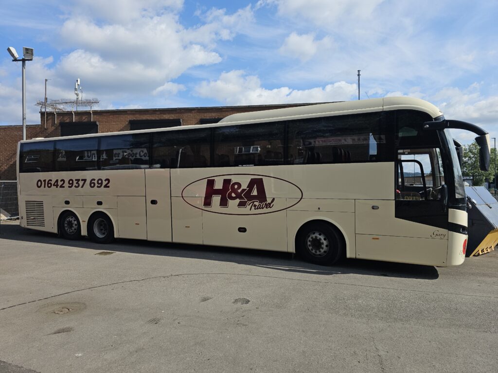 Bus graphics Middlesbrough vehicle advertising wrap Tint Team